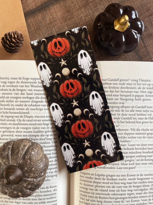 Ghost And Pumpkins - Bookmark