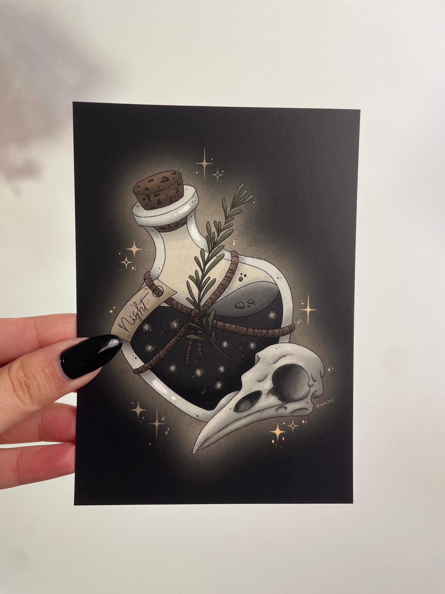 Night Potion Bottle Postcard