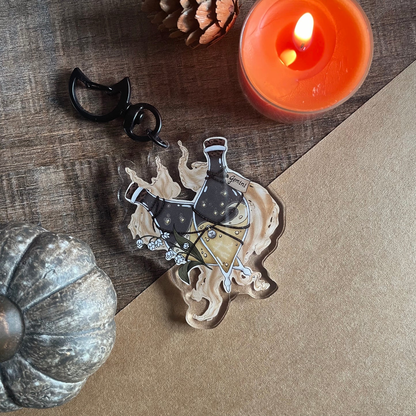Gemini Zodiac - Acrylic Keychain