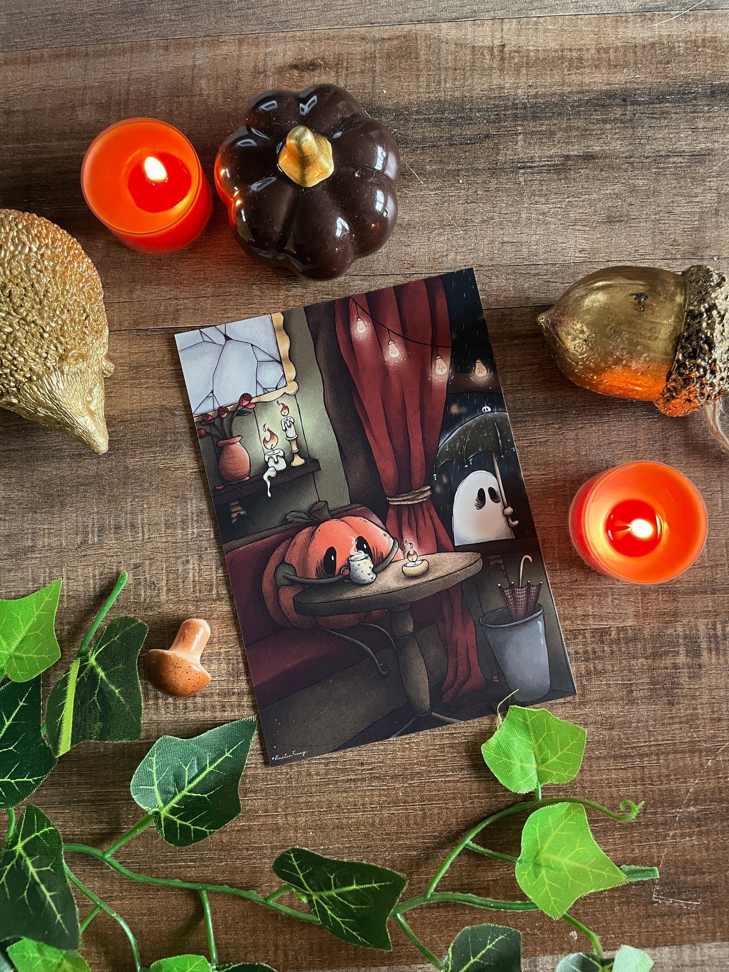 Café Pumpkin - Postcard