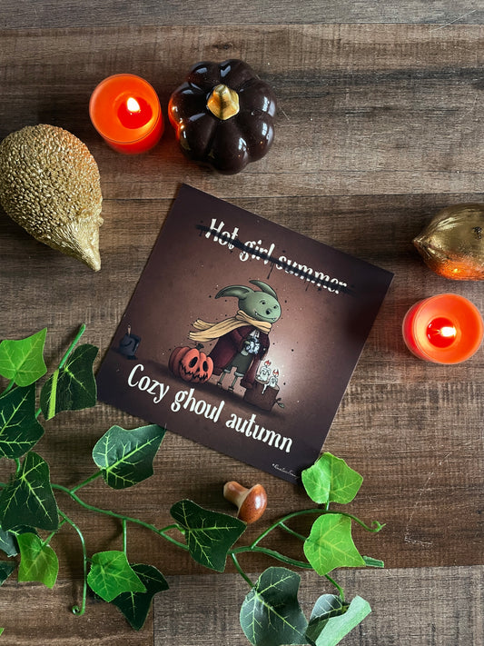 Cozy Ghoul Autumn - Square Print
