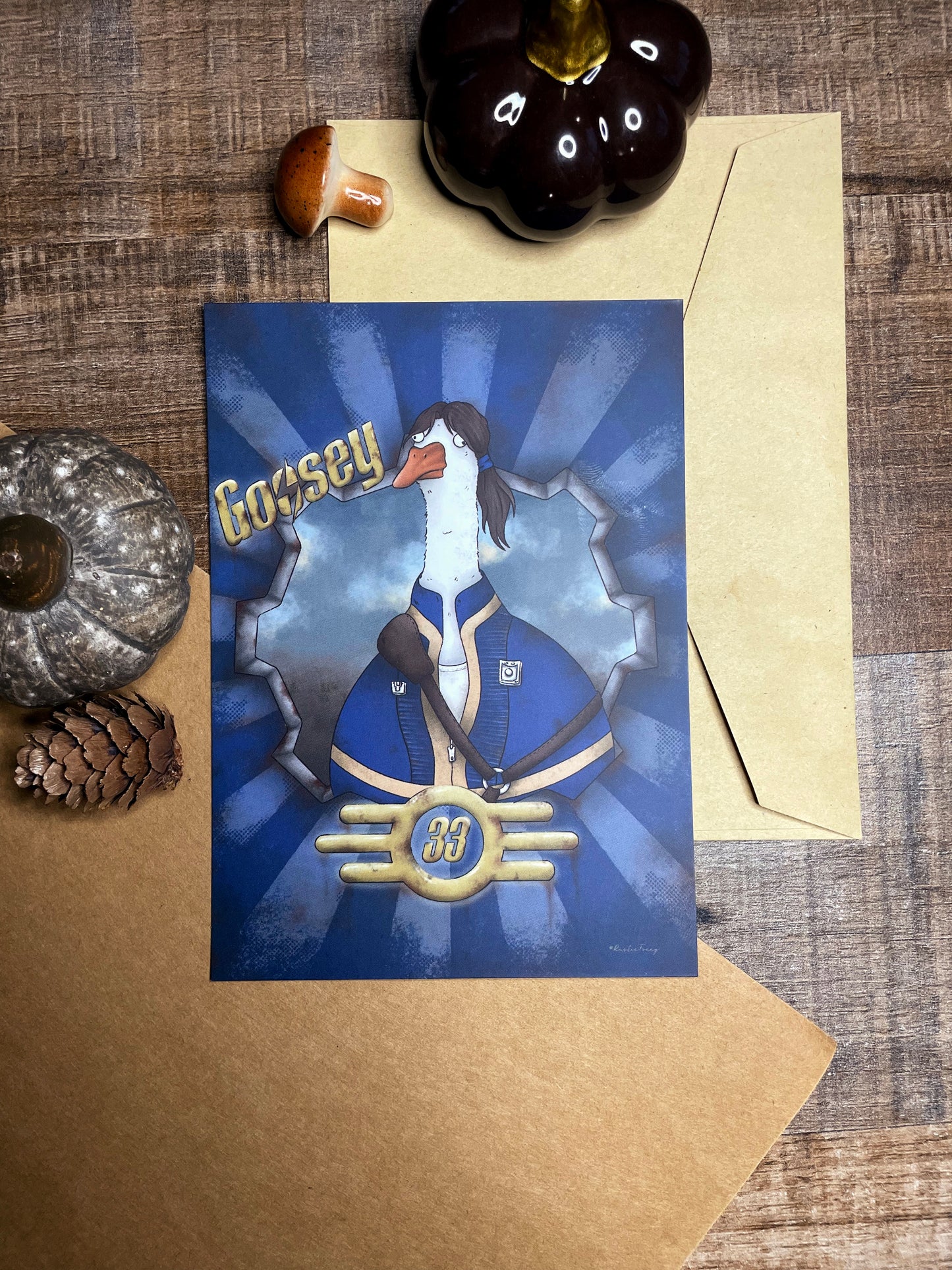 Goosey Fallout- Postcard
