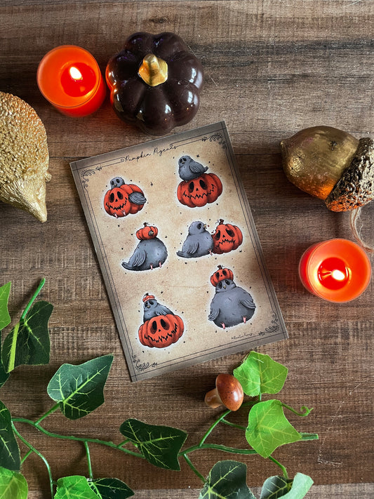 Pumpkin Pigeons - Postcard