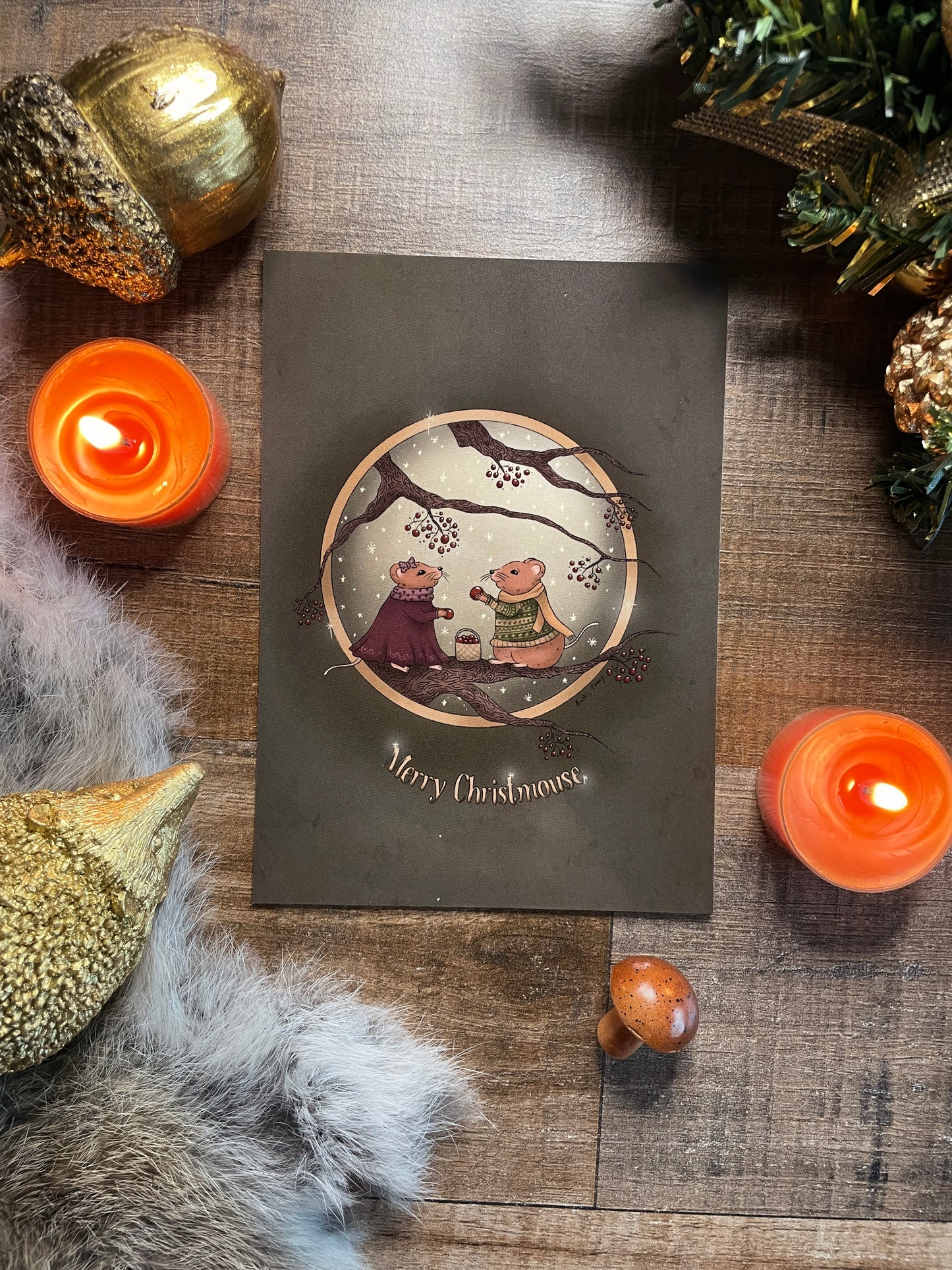 Merry Christmouse - Postcard