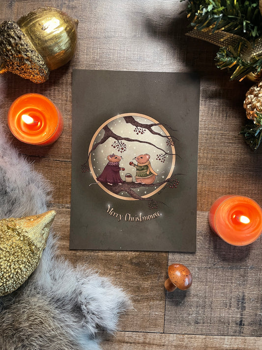 Merry Christmouse - Postcard