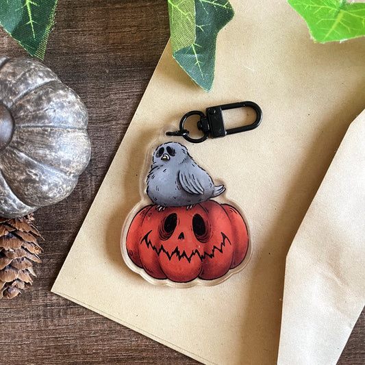 Pumpkin Pigeon 2 - Acrylic Keychain
