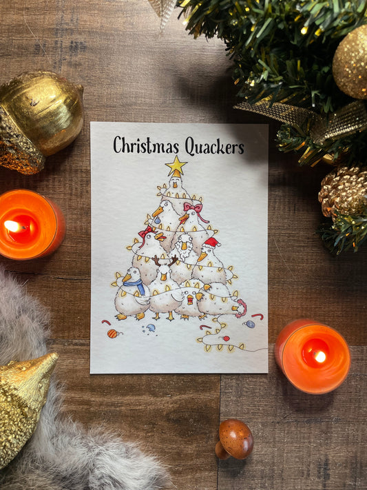 Christmas Quackers - Postcard