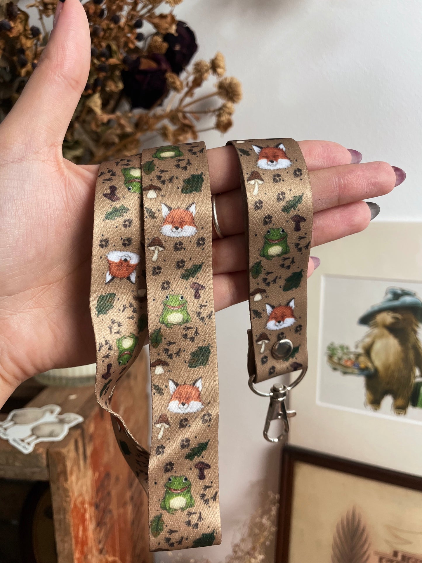 Fox And Toad Lanyard