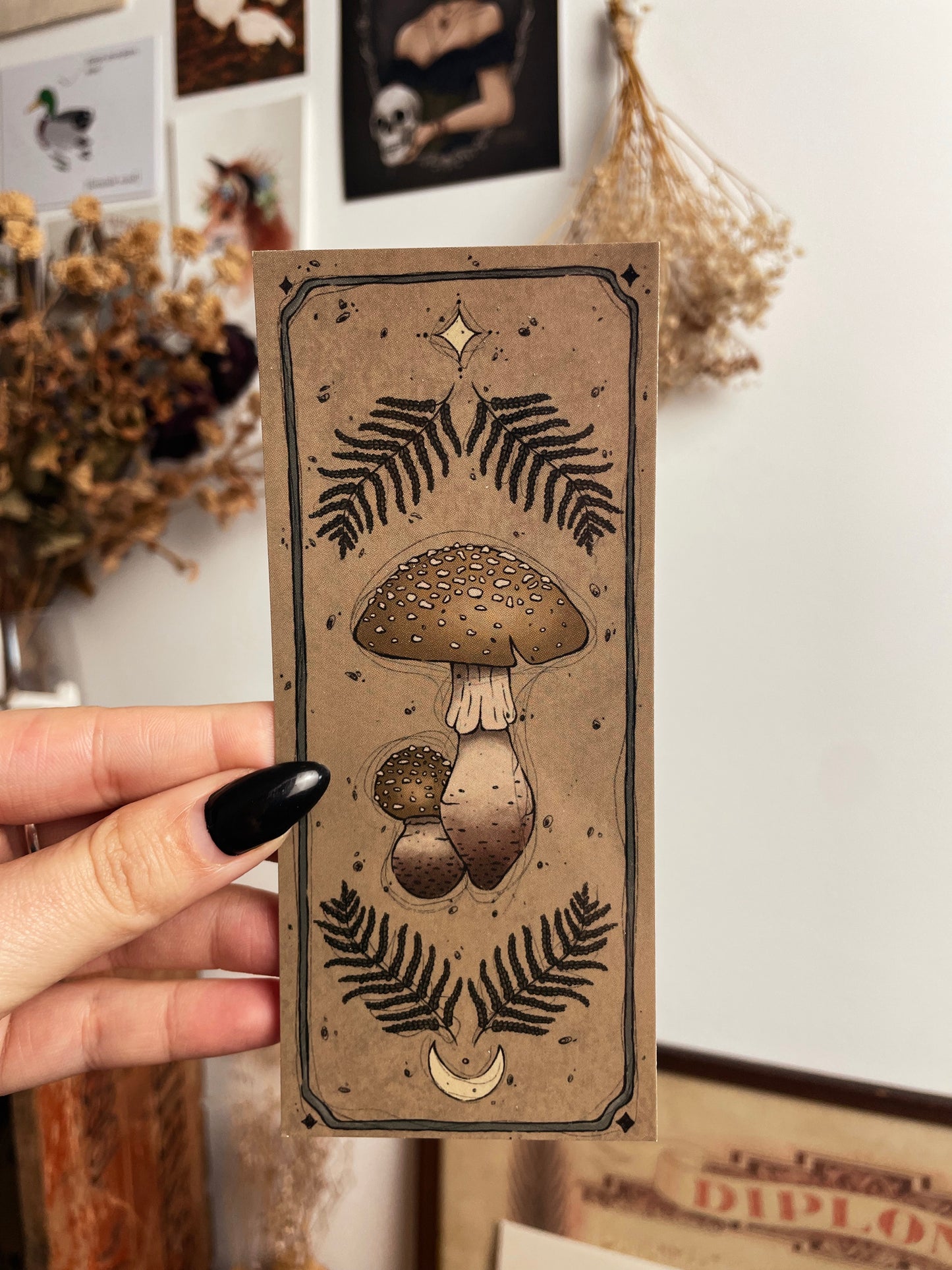 Brown Toadstool Mushroom Bookmark