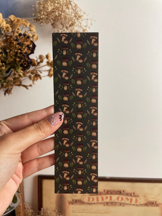 Porchini Mushroom Pattern Bookmark