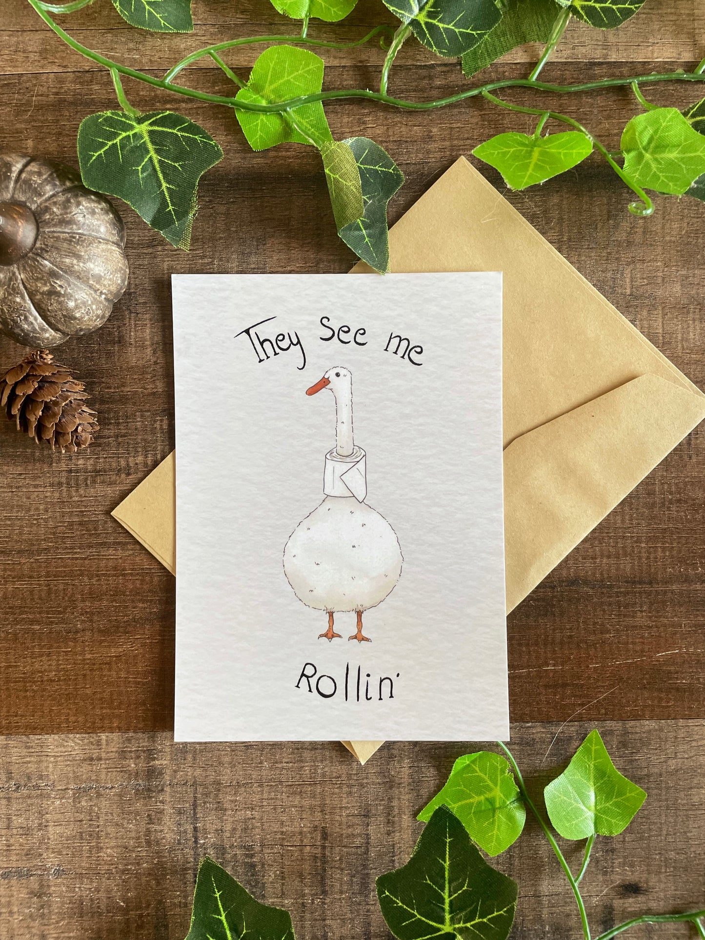 They See Me Rollin Vertical - Postcard
