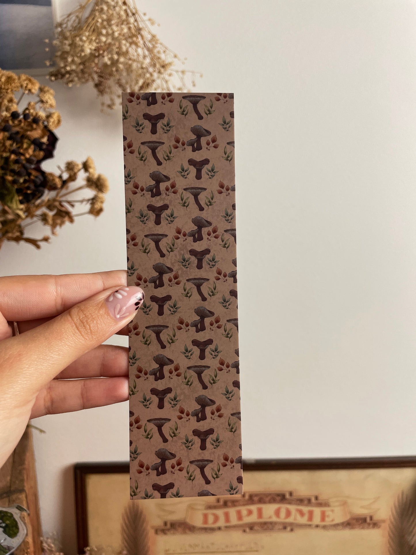 Lactarius Mushroom Pattern Bookmark