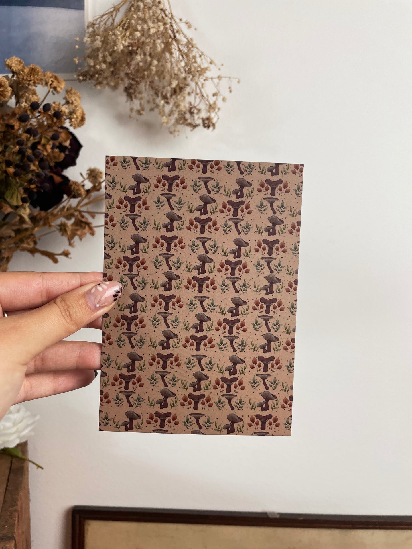 Mushroom Pattern - Postcard And Bookmark Set