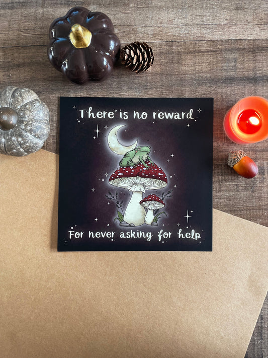 No Reward Toad - Square Print