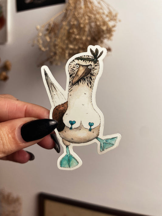 Birdlesque Blue Footed Boobie sticker