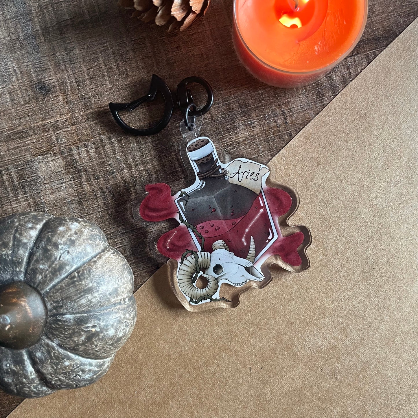 Aries Zodiac - Acrylic Keychain