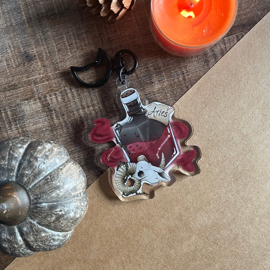 Aries Zodiac - Acrylic Keychain