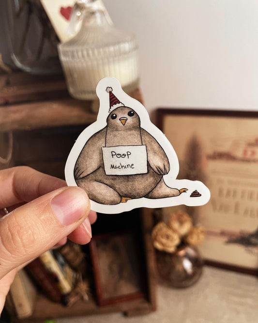 Poop Machine Pigeon Sticker