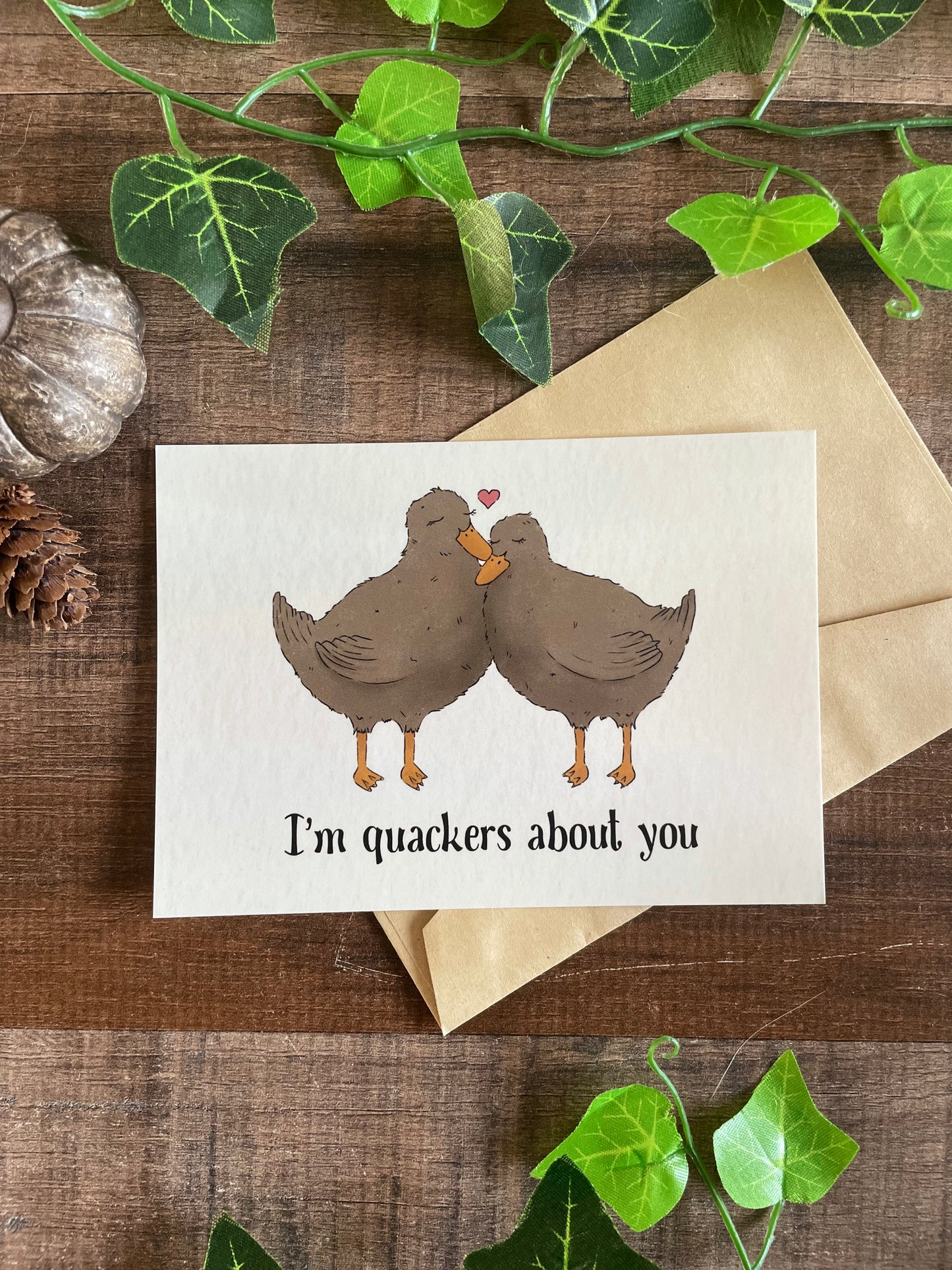 I'm Quackers About You - Postcard