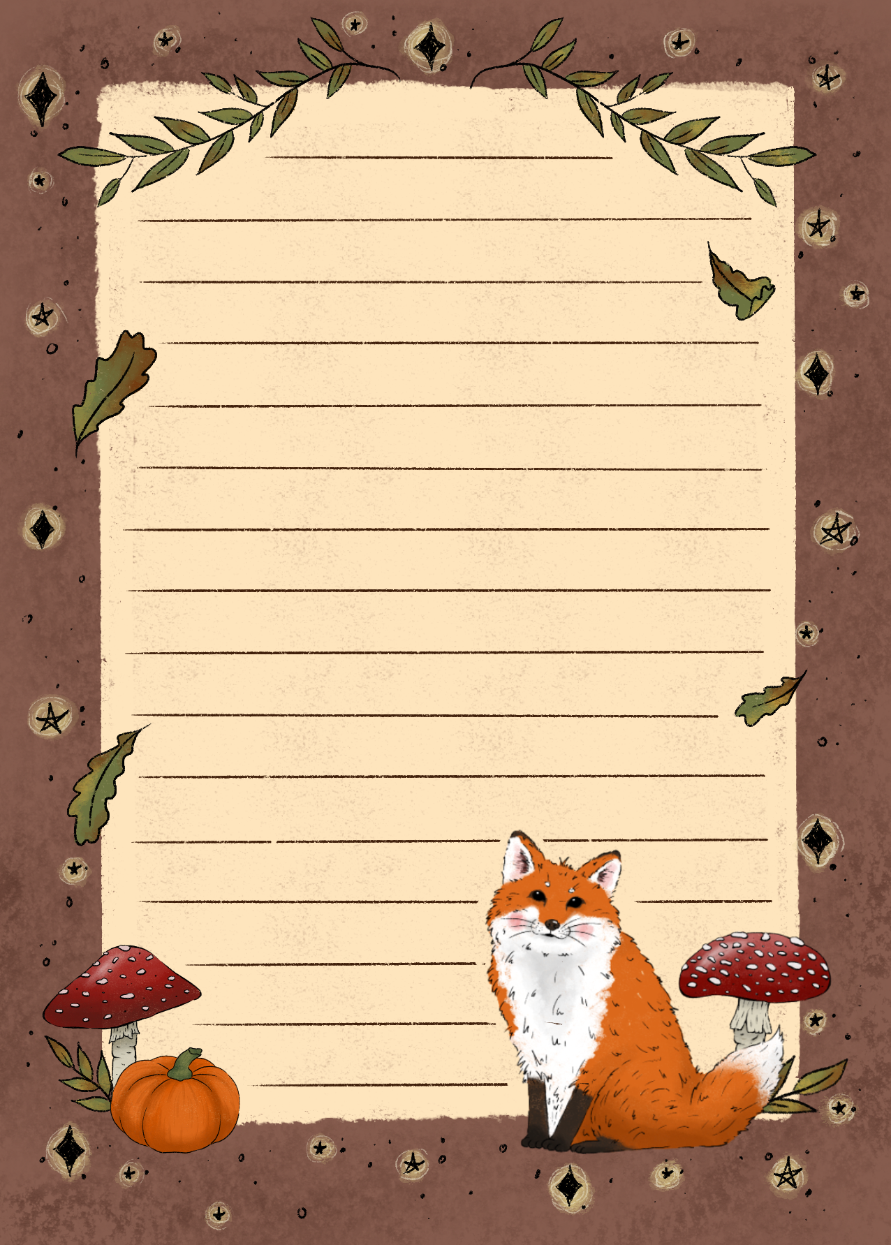 Autumn Fox - notepad