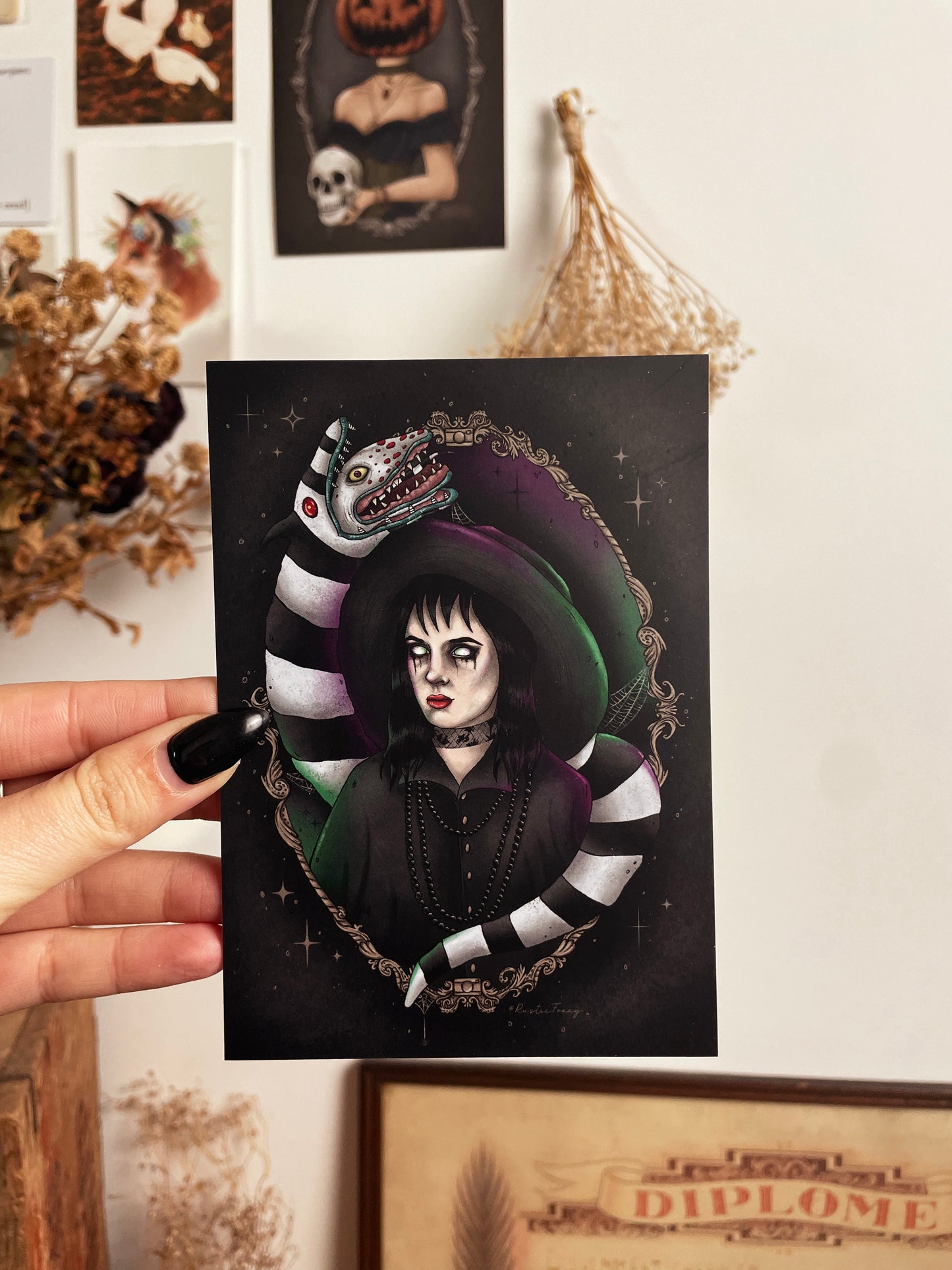 Lydia Beetlejuice Print - Postcard