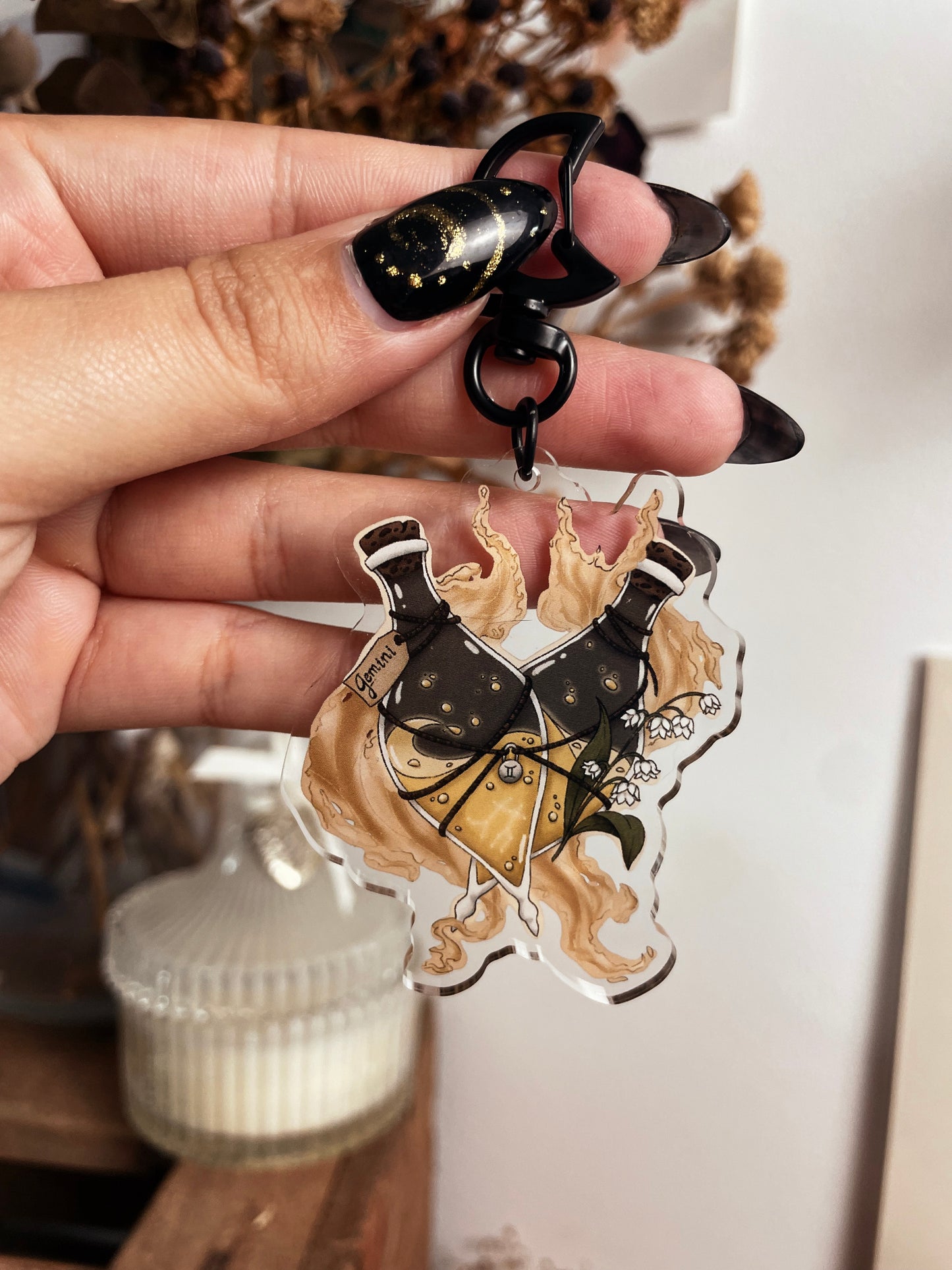 Gemini Acrylic Keychain