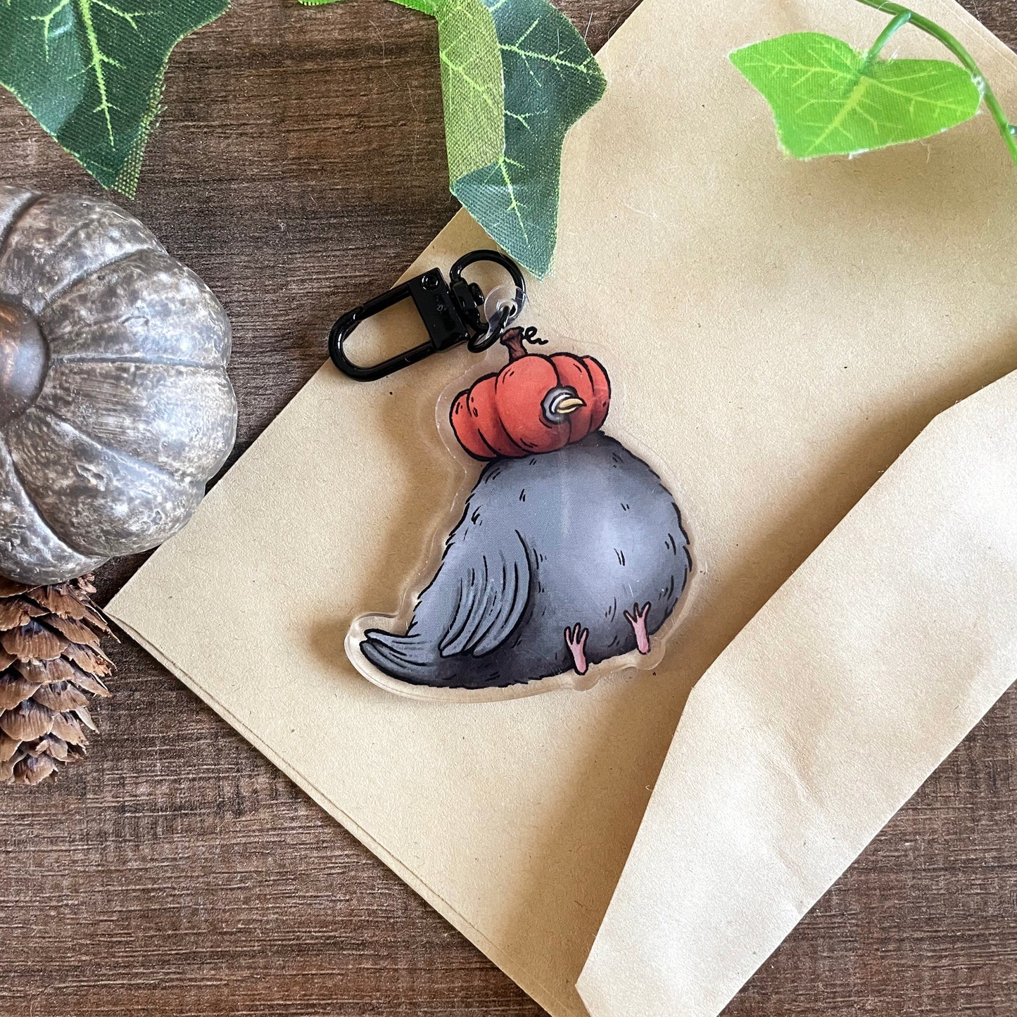 Pumpkin Pigeon 3 - Acrylic Keychain