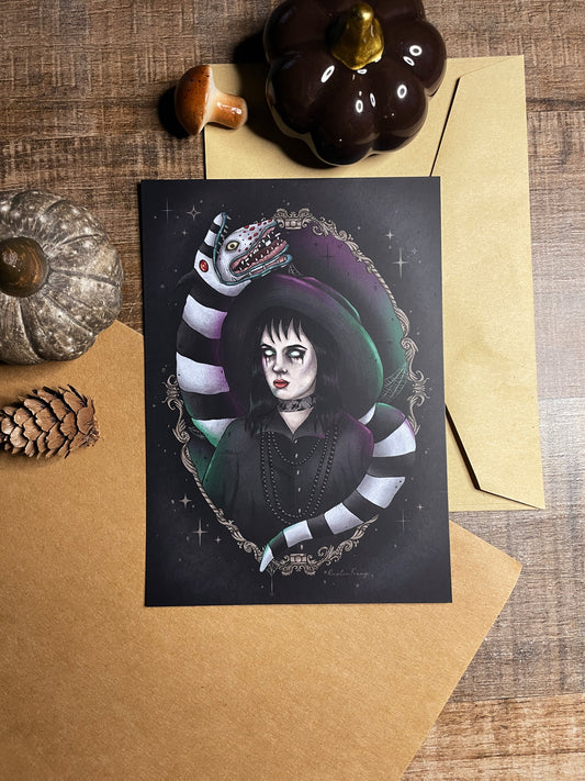 Lydia Beetlejuice- Postcard