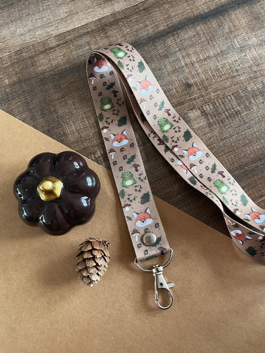 Fox And Frog - Lanyard