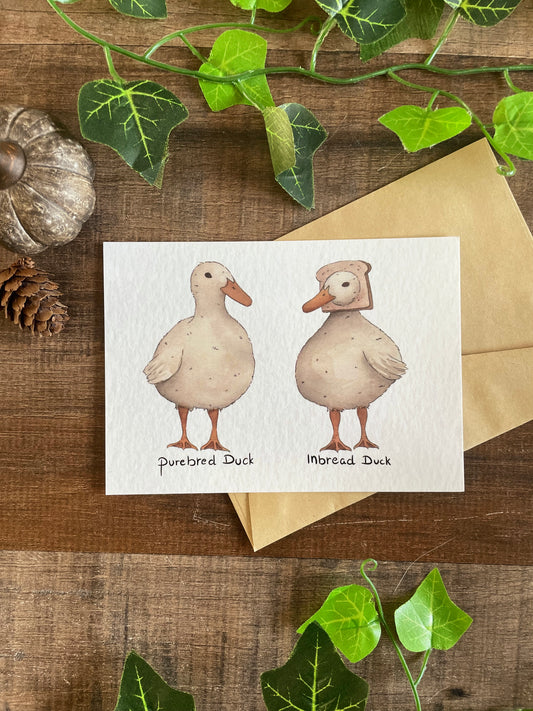 Purebread Inbread Duck - Postcard