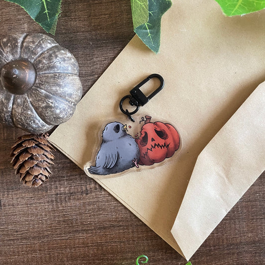 Pumpkin Pigeon 4 - Acrylic Keychain