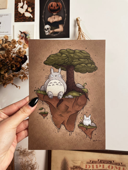 Totoro Island Print - A5