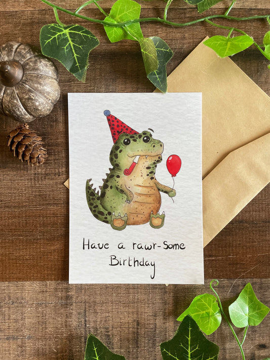Have A Rawrsome Birthday - Postcard