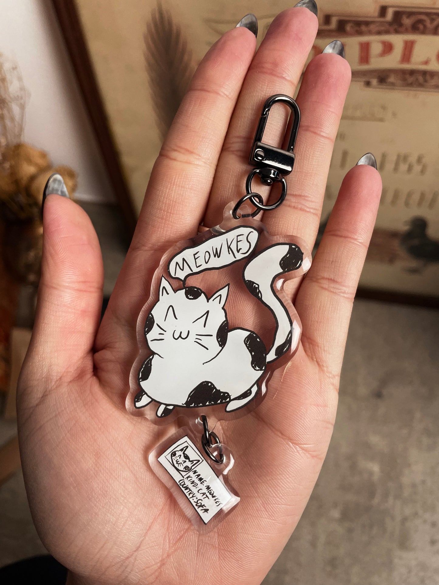 Meowkes Keychain