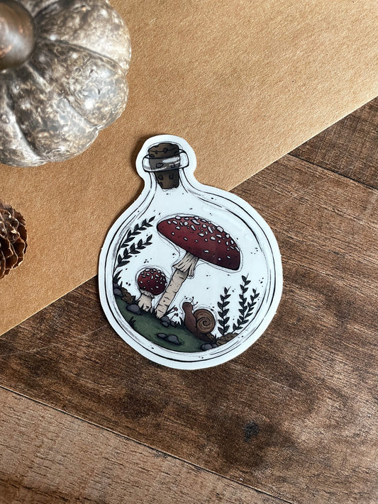 Toadstool Bottle - Sticker