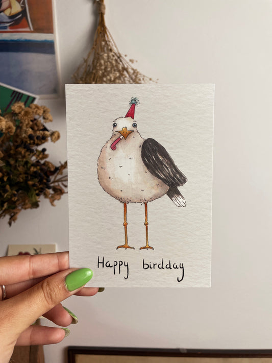 Happy Birdday Seagull - Card