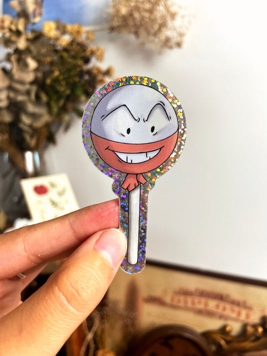 Electrode lollypop glitter - sticker