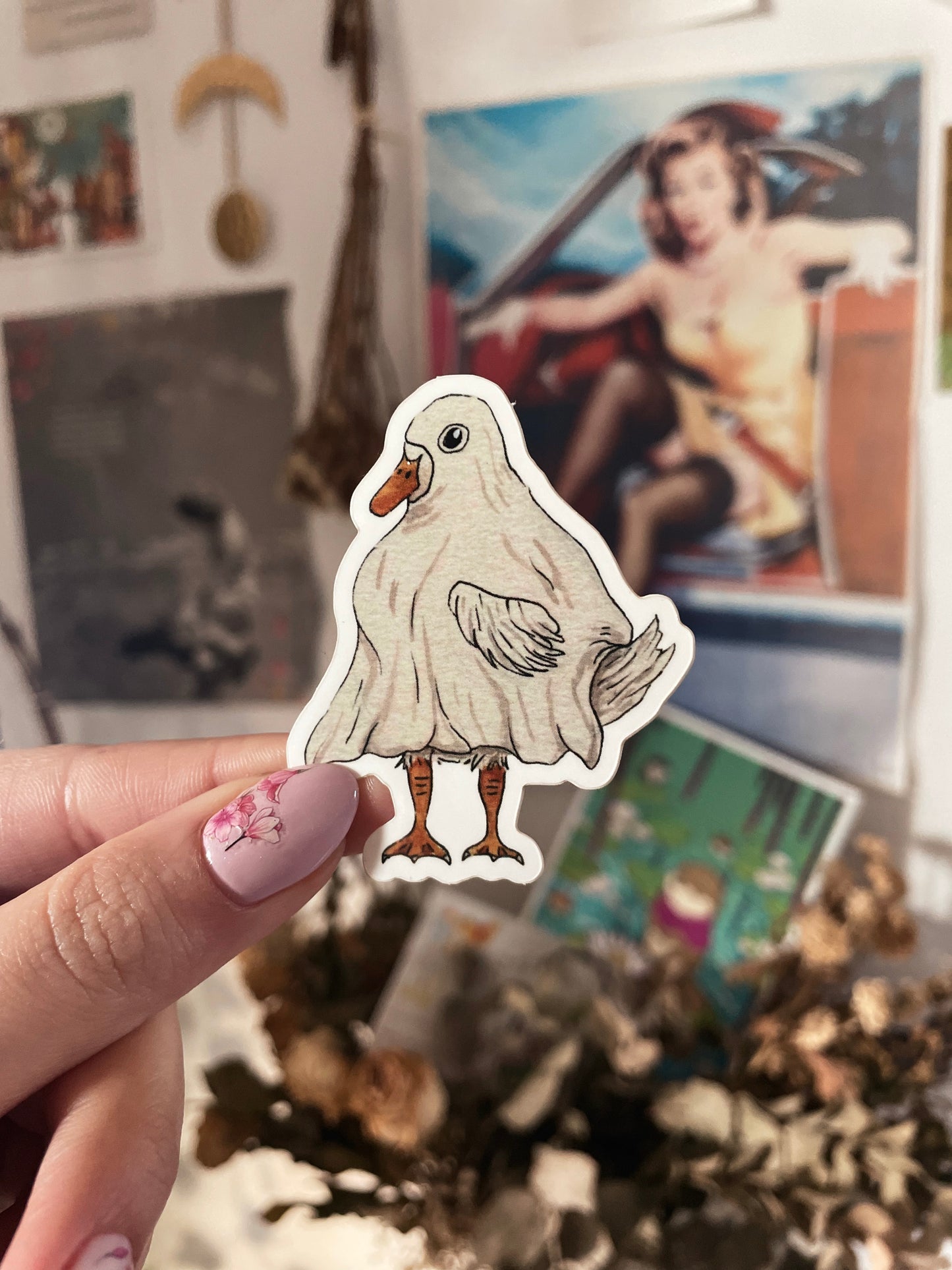 Spooky duck - sticker
